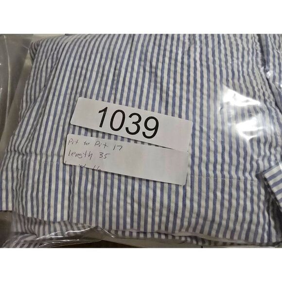 Blue & White Striped Tie-Back Sleeveless Romper Dress With Pockets - Picture 9 of 9